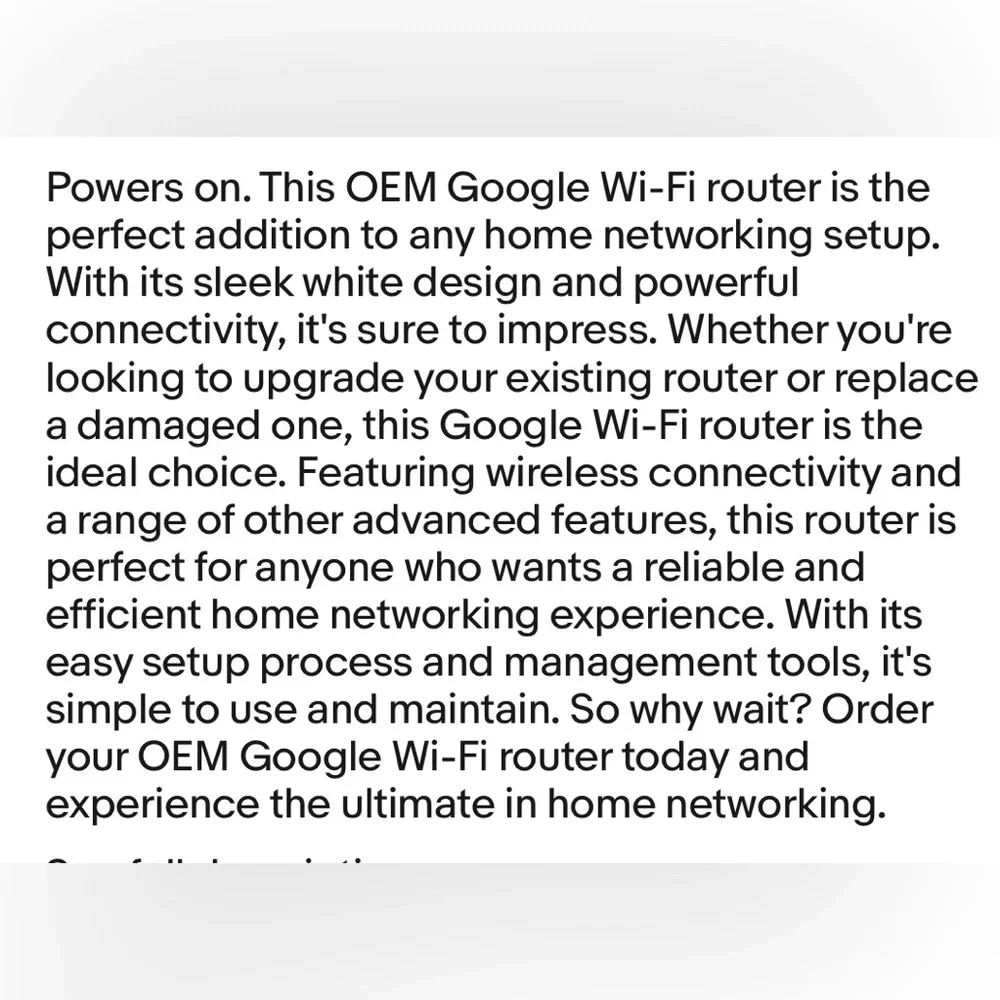 Google WiFi Access Access Point Whole Home Eireless Router